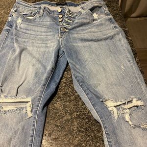 Just Blue Size 11/30 Boyfriend Fit Distressed Jeans